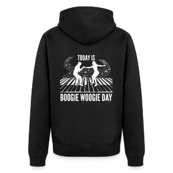 Dancing Swing Boogie Woogie Dance - Unisex Premium Organic Zip Hoodie - black - Back - Nico (187cm)