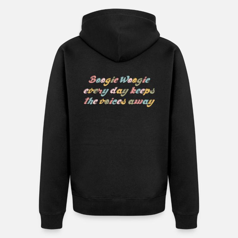 Boogie Woogie Joke Dancing Swing - Unisex Premium Bio Zip Hoodie - Schwarz