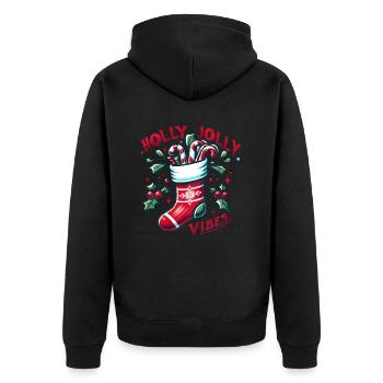 Jolly Vibes Noël Vacances en famille Noël drôle - Veste à capuche bio Premium Unisexe - noir - Dos - Nico (187cm)
