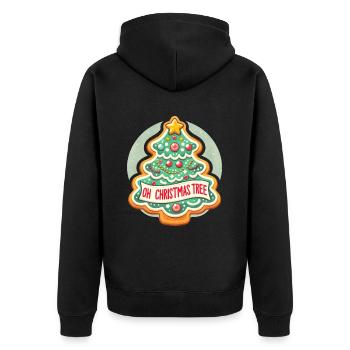Oh sapin de Noël - Vacances drôles Noël drôle - Veste à capuche bio Premium Unisexe - noir - Dos - Nico (187cm)