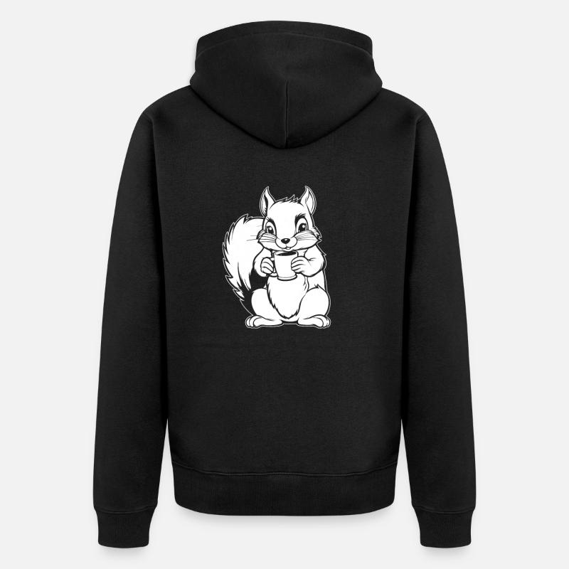 Café d’écureuil - Veste à capuche bio Premium Unisexe - noir