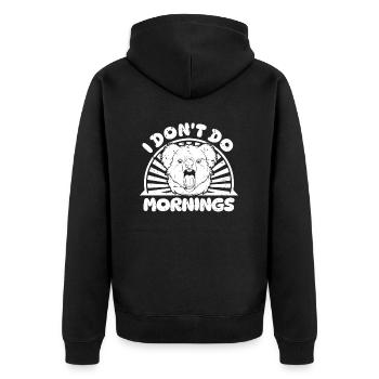 Koala Bear Funny I Don't Do Mornings - Unisex Premium Organic Zip Hoodie - black - Back - Nico (187cm)