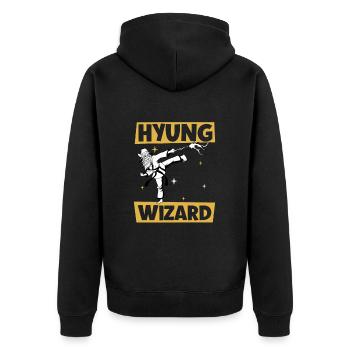 Hyung Wizard - Tang so Do - Unisex Premium Organic Zip Hoodie - black - Back - Nico (187cm)