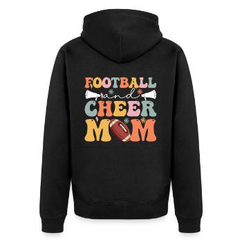 Groovy Cheerleading Cheerleader - Unisex Premium Bio Zip Hoodie - Schwarz - Hinten - Nico (187cm)