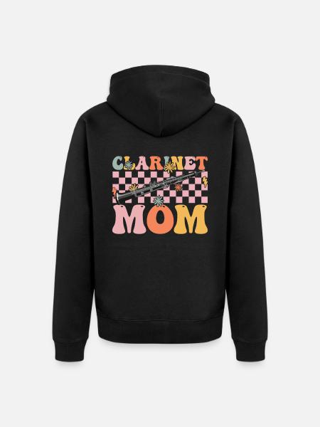 Groovy Clarinetist - Unisex Premium Organic Zip Hoodie - black