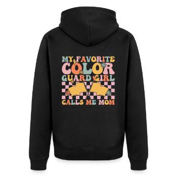 Groovy Marching Band - Unisex Premium Bio Zip Hoodie - Schwarz - Hinten - Nico (187cm)