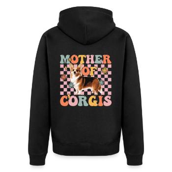 Groovy Corgi Maman Chien Maman - Veste à capuche bio Premium Unisexe - noir - Dos - Nico (187cm)