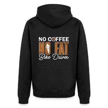 Fat Bike Pas de café Pas de Fat Road Bike Coffee Lover - Veste à capuche bio Premium Unisexe - noir - Dos - Nico (187cm)