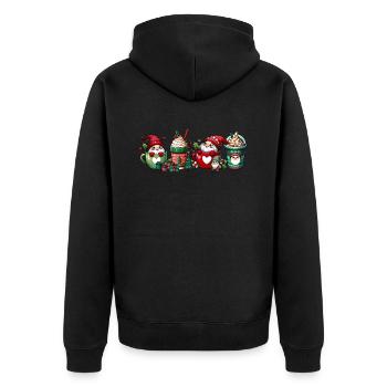 Café de Noël - Café de Noël pour femmes drôles - Veste à capuche bio Premium Unisexe - noir - Dos - Nico (187cm)