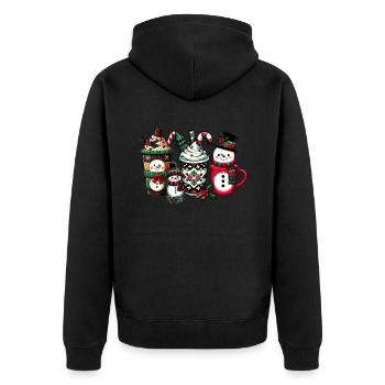 Café de Noël - Café de Noël pour femmes drôles - Veste à capuche bio Premium Unisexe - noir - Dos - Nico (187cm)