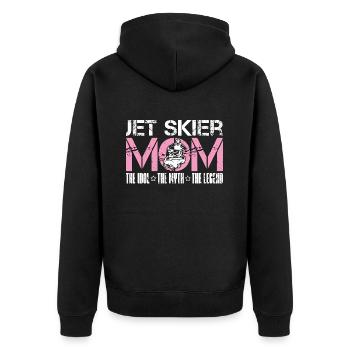 Jet Skier Mom The Idol The Water Sport Jet Skiers - Unisex Premium Bio Zip Hoodie - Schwarz - Hinten - Nico (187cm)