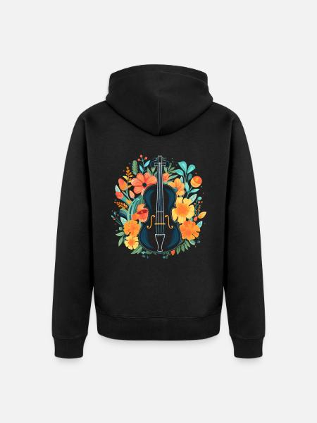 Fiddle Player Geiger, Instrumentenmusiker - Unisex Premium Bio Zip Hoodie - Schwarz