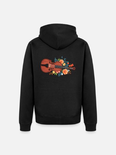 Fiddle Player Geiger, Instrumentenmusiker - Unisex Premium Bio Zip Hoodie - Schwarz
