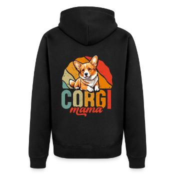 Corgi Mama - Veste à capuche bio Premium Unisexe - noir - Dos - Nico (187cm)