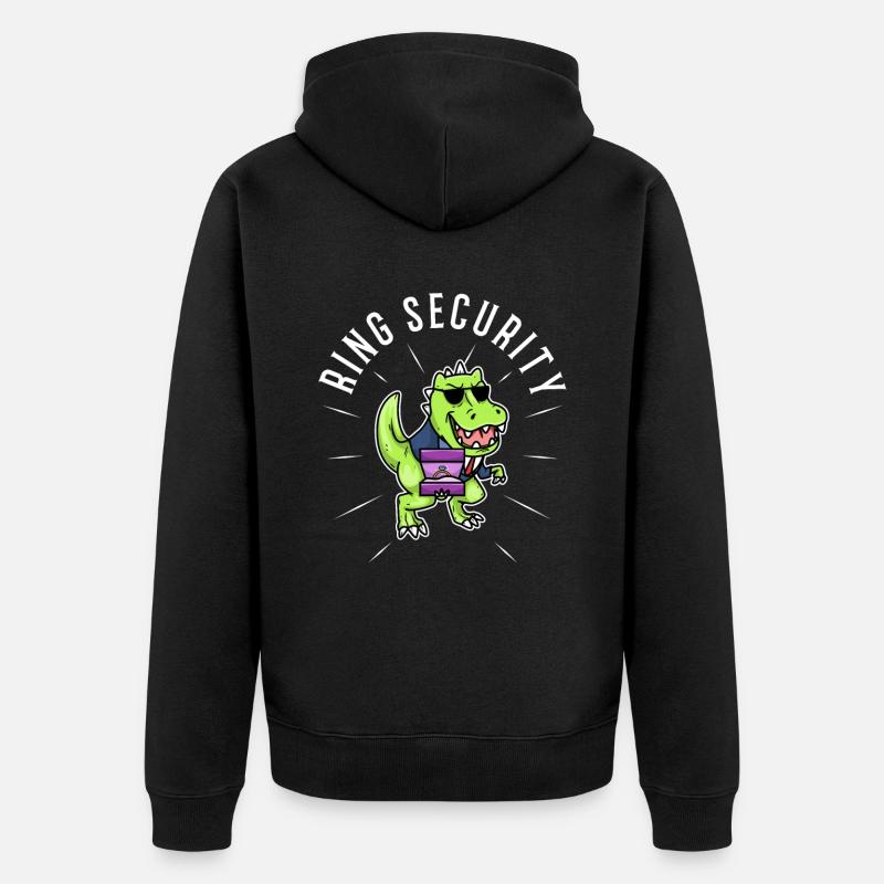 Bague de sécurité Mariage - Veste à capuche bio Premium Unisexe - noir