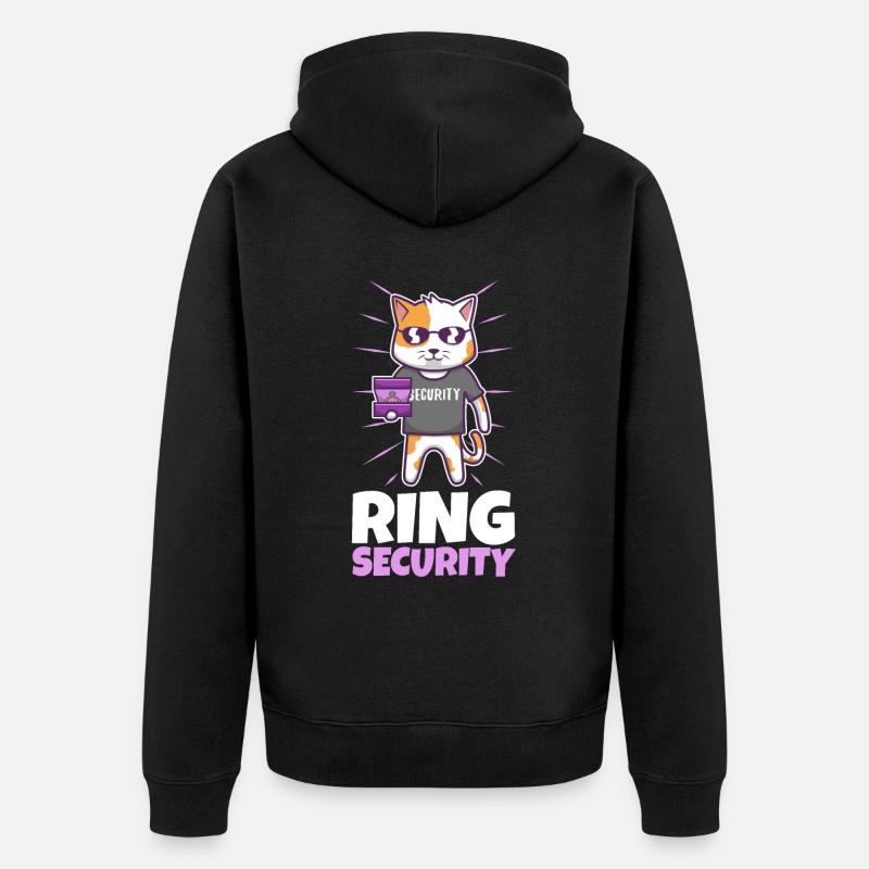 Ring Security Wedding - Unisex Premium Bio Zip Hoodie - Schwarz