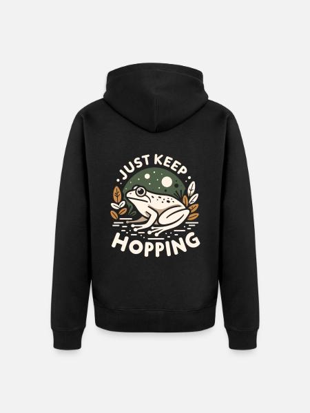 Klassisk naturlig groda - Ekologisk premiumluvjack unisex - svart