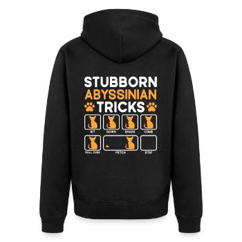 Tricks têtus Chat d’Abyssinie - Veste à capuche bio Premium Unisexe - noir - Dos - Nico (187cm)