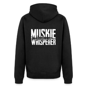 Muskie Whisperer Pêche musquée - Veste à capuche bio Premium Unisexe - noir - Dos - Nico (187cm)