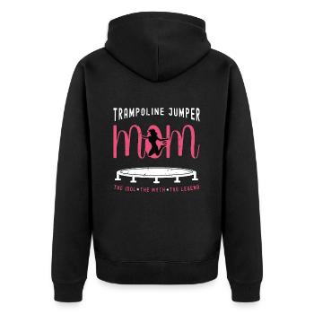Trampoline Jumper Mom The Idol The Trampolinist - Unisex Premium Organic Zip Hoodie - black - Back - Nico (187cm)