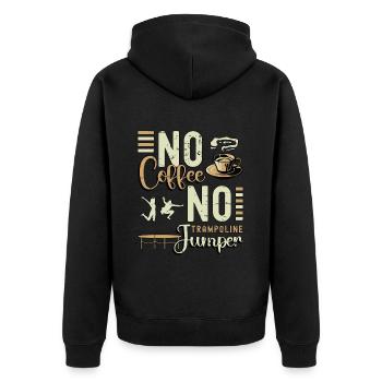 Trampoline Jumper No Coffee Jumping Coffee Lover - Veste à capuche bio Premium Unisexe - noir - Dos - Nico (187cm)