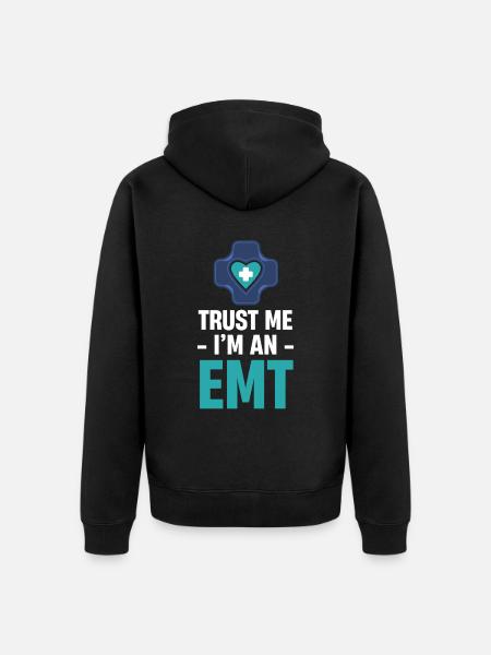 Trust me, I'm an outpatient - Unisex Premium Organic Zip Hoodie - black