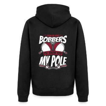 Montrez-moi vos bobbers pêche en haute mer pêcheur à la mouche - Veste à capuche bio Premium Unisexe - noir - Dos - Nico (187cm)