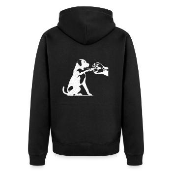 Dog Fist Dog Owner Dog Mom Dog Dad - Unisex Premium Organic Zip Hoodie - black - Back - Nico (187cm)