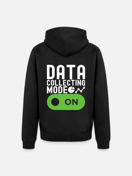 Data Science Data Analyst - Unisex Premium Organic Zip Hoodie - black