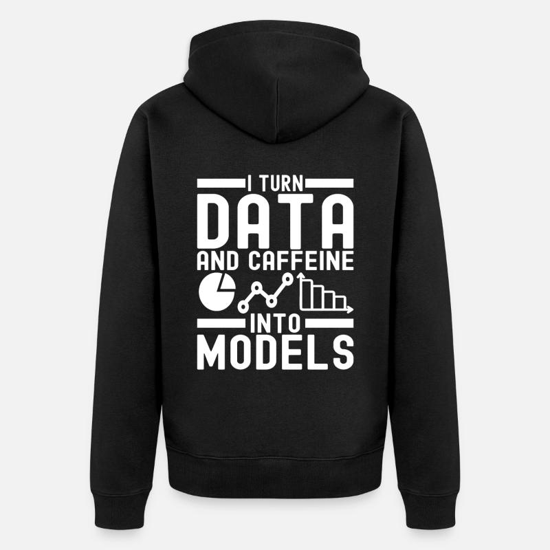Data Science Datenanalyst - Unisex Premium Bio Zip Hoodie - Schwarz