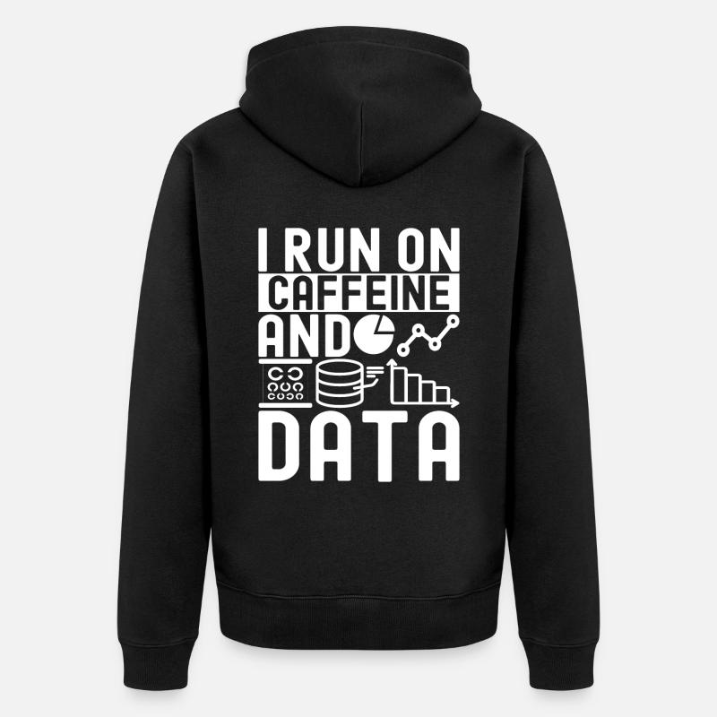 Data Science Datenanalyst - Unisex Premium Bio Zip Hoodie - Schwarz