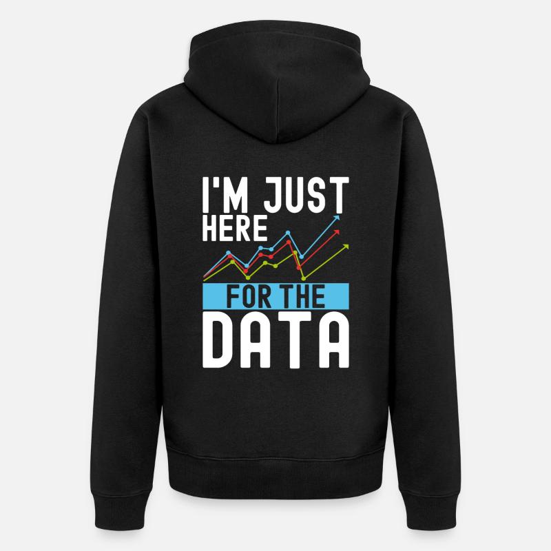 Data Science Data Analyst - Unisex Premium Organic Zip Hoodie - black