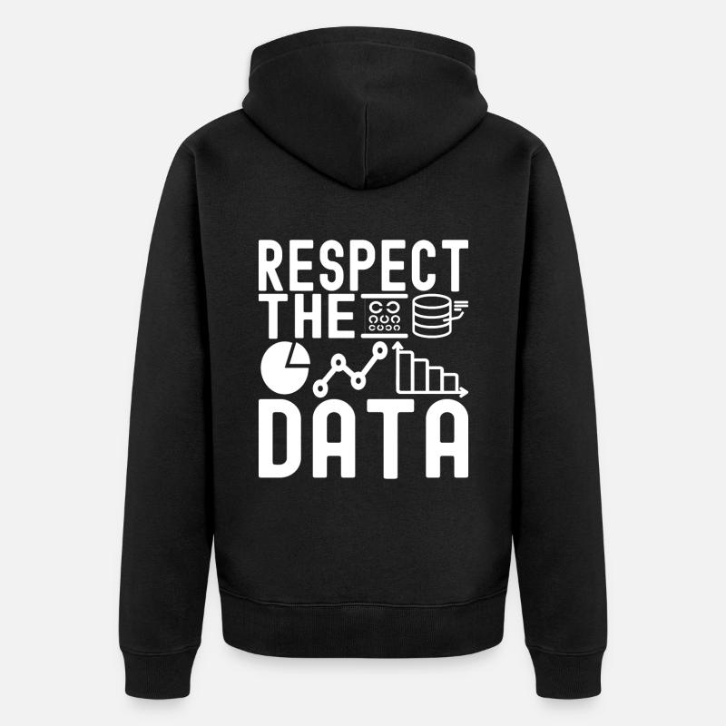 Data Science Data Analyst - Unisex Premium Organic Zip Hoodie - black