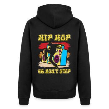 Hiphop Dance Dancer Breakdance - Unisex Premium Organic Zip Hoodie - black - Back - Nico (187cm)