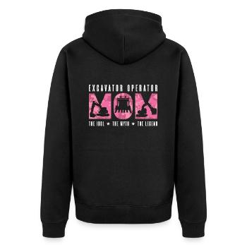 Opérateur d’excavatrice Mom The Idol Équipement lourd - Veste à capuche bio Premium Unisexe - noir - Dos - Nico (187cm)