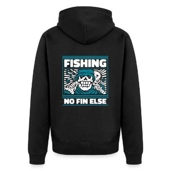 Pêche Pas d’aileron Sinon Pêcheurs en haute mer Pêcheurs à la mouche - Veste à capuche bio Premium Unisexe - noir - Dos - Nico (187cm)