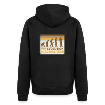 Chirurgisch-technischer Assistent Chirurg - Unisex Premium Bio Zip Hoodie - Schwarz - Hinten - Nico (187cm)