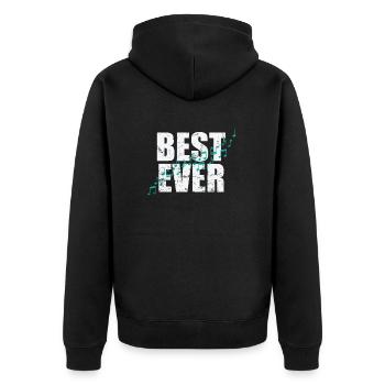 Best Ever Music Music Tone - Unisex Premium Organic Zip Hoodie - black - Back - Nico (187cm)