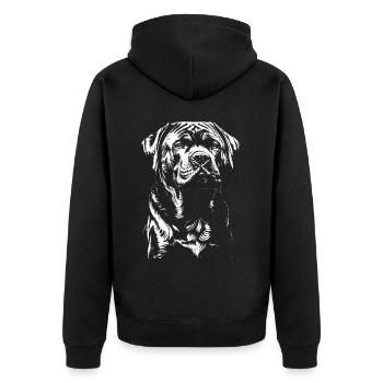 Canne de Dogue Italien Corso - Veste à capuche bio Premium Unisexe - noir - Dos - Nico (187cm)