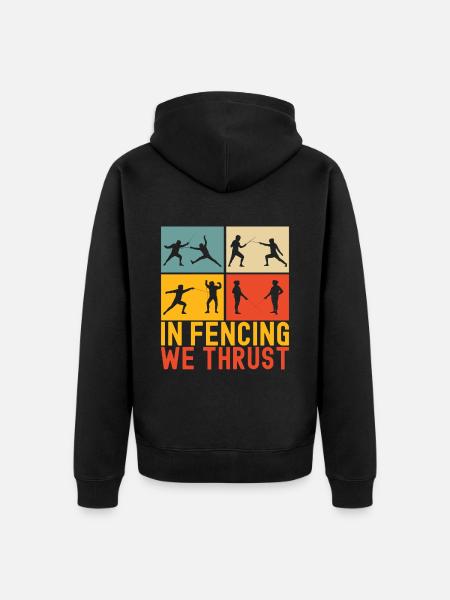 Fencing Fencing - Unisex Premium Organic Zip Hoodie - black
