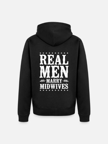 Nurse Midwife Birth Worker - Unisex Premium Bio Zip Hoodie - Schwarz