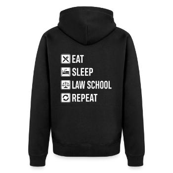Drôle d’étudiant en droit - futur avocat - Veste à capuche bio Premium Unisexe - noir - Dos - Nico (187cm)