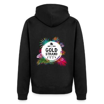 Sables d’Or 2024 Coloré - Veste à capuche bio Premium Unisexe - noir - Dos - Nico (187cm)