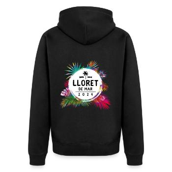 Lloret De Mar 2024 Coloré - Veste à capuche bio Premium Unisexe - noir - Dos - Nico (187cm)