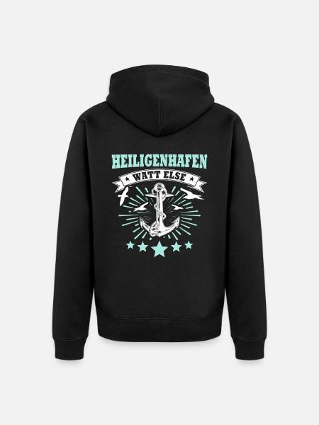 Heiligenhafen Heiligenhafener - Unisex Premium Bio Zip Hoodie - Schwarz