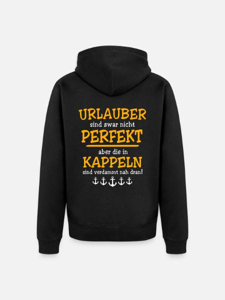 Kappeln Urlaub - Unisex Premium Bio Zip Hoodie - Schwarz