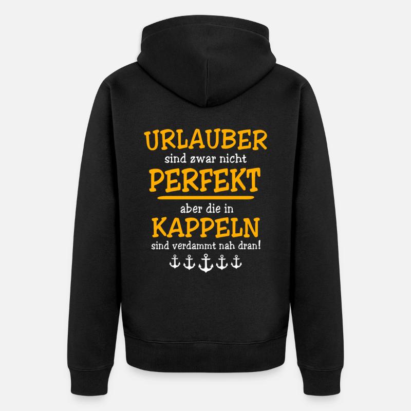 Kappeln Urlaub - Unisex Premium Bio Zip Hoodie - Schwarz