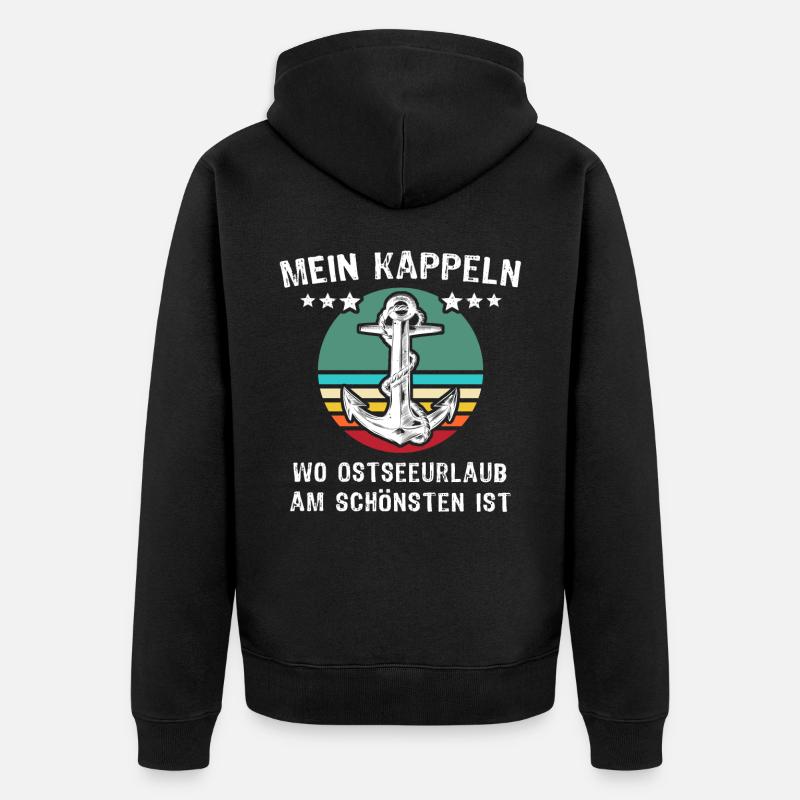 Kappeln Urlaub - Unisex Premium Bio Zip Hoodie - Schwarz
