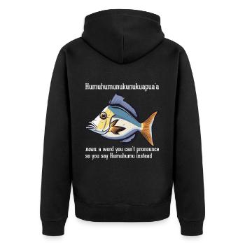Humuhumunukunukuapua'a Reef Hawaiian Triggerfish - Unisex Premium Organic Zip Hoodie - black - Back - Nico (187cm)