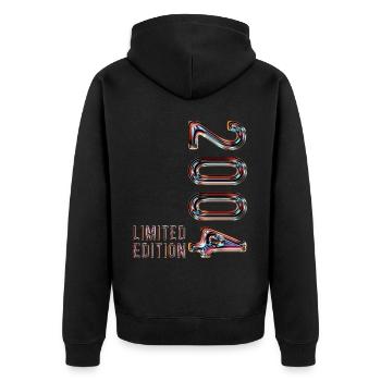Édition limitée 2004 - Veste à capuche bio Premium Unisexe - noir - Dos - Nico (187cm)